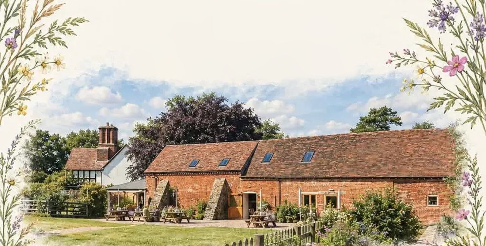 Painting of Moat Hall Barns
